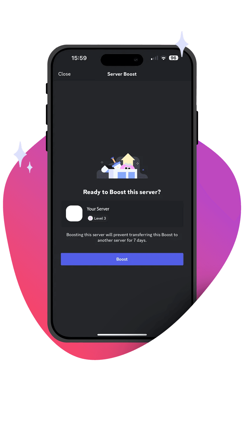 Discord mobile interface